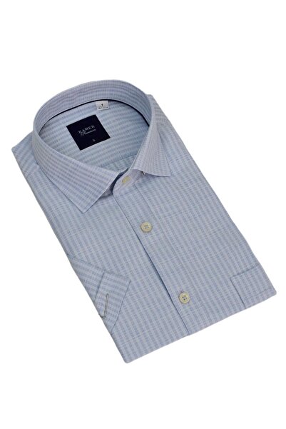 KAMER Men's Classic Short Sleeve Shirt 9526 Bgl-St04748