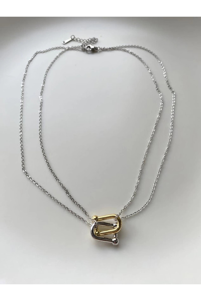 OSTİLL Tiff..Çift Renkli ,Çift Zincirli Kolye