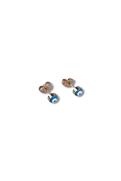 Osha Aksesuar Evil Eye Beaded Earrings Diameter 6 mm