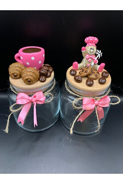 renklidüşler 2’li Pembe Kahve&Kurabiye Kavanoz Seti