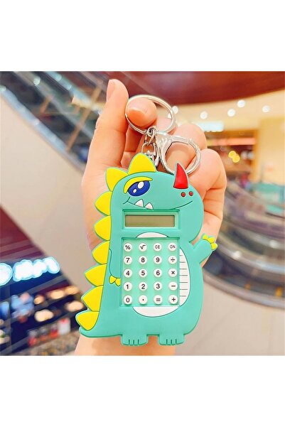 Babyklas حاسبة دينو ميني مع لعبة المتاهة / باللون الأخضر