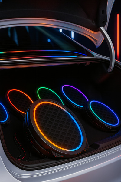 Onerous 16 Cm Midrange Kapağı Piksel Neon Ledli 358 Animasyonlu 2 Takım 4 Kapak Rf Kumandalı