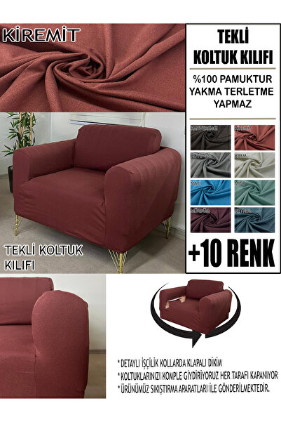 Home %100 PAMUK FRANSIZ KUMAŞ TEKLİ KOMPLE GİYDİRME TEKLİ & BERJER , BOHEM, PORTO, vb MODEL KOLTUK KILIFI