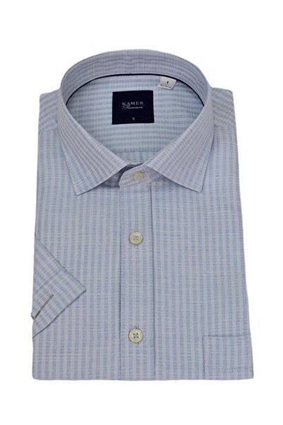 KAMER Men's Classic Short Sleeve Shirt 9526 Bgl-St04748