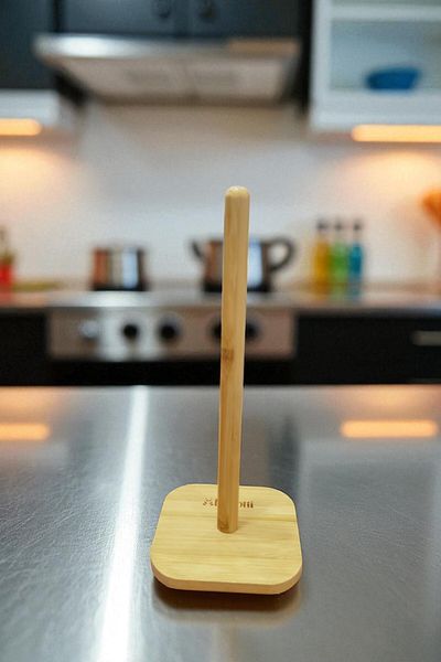 safestore Θήκη για χαρτοπετσέτα από μπαμπού τετράγωνο κάθετη επιτραπέζια ρολό Χαρτοπετσέτα Όρθια θήκη για χαρτοπετσέτες