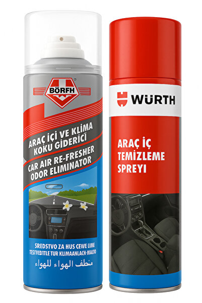 Würth Araç İçi Temizleme Spreyi 400 ML Ve Börfh Araç Klima Kokusu
