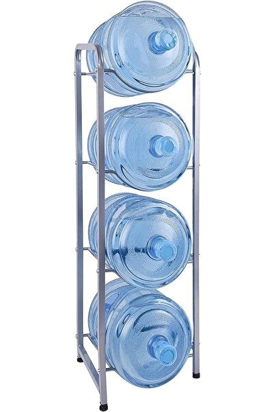 ECVV حامل تخزين زجاجات المياه، 35×105 سم، رف فضي سعة أربعة جالونات من بالام، ...