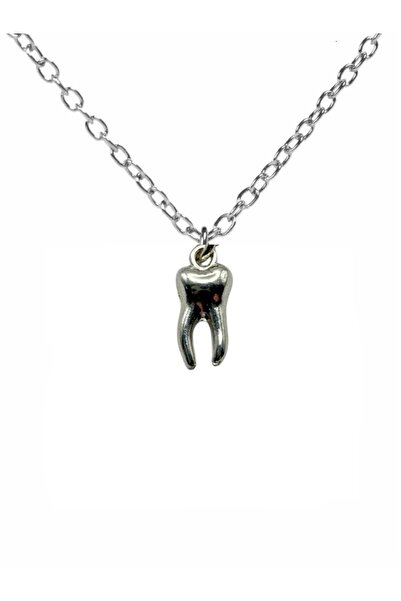 Herşey Nota قلادة للجنسين مع شكل أسنان - مجوهرات تشريحية وجوثية مطلية بالزاما...