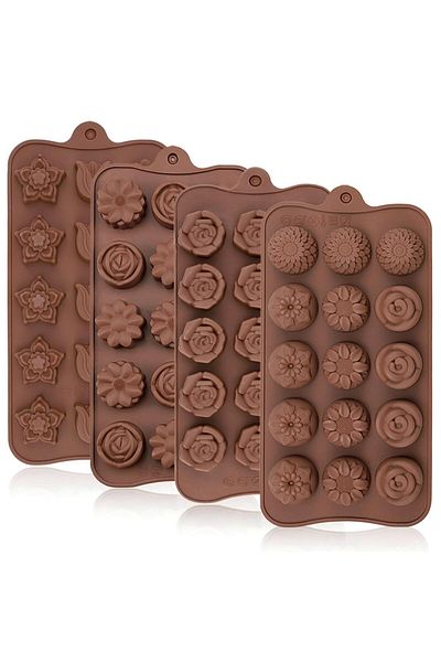 TARIK HOME 2 Pieces Silicone Chocolate, Jelly, Ice Cream and Ice Mold