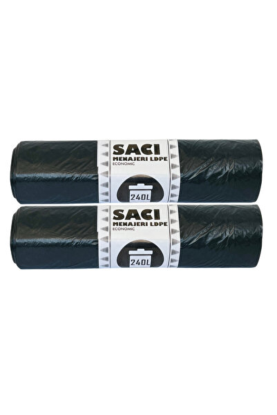 LYOBEST Σετ 2x σακούλες σκουπιδιών LDPE, ανθεκτικές, οικονομικές, μαύρες, χωρ...