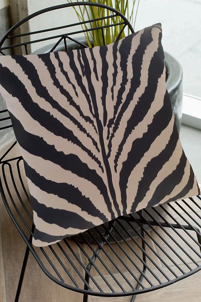 artwork Zebra Leather Patterned Printed Kirlent
