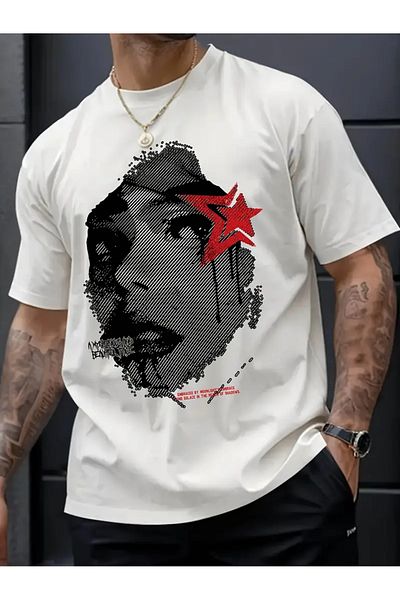 Bengi Clothing Premium Oversize κοντομάνικο μπλουζάκι με στάμπα