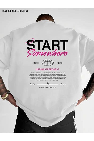 sole stories Premium Oversize Cut Short Sleeve Printed T-Shirt