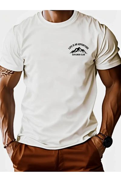 Jose Clothing تي شيرت مطبوع بأكمام قصيرة ومقاس كبير ممتاز