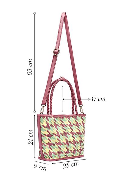 Derimod Women's Pink Knitted Shoulder Bag 25Sbd263529