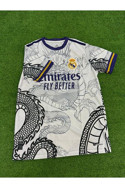 Lion Spor Tricou de fotbal Cristiano Ronaldo cu design Dragon R.Madrid Concept Special