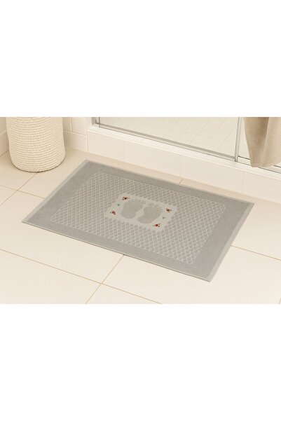 KAYABEY HOME Embroidered Foot Towel 50X70 cm – 208 Gr 100% Cotton Single Bath Towel