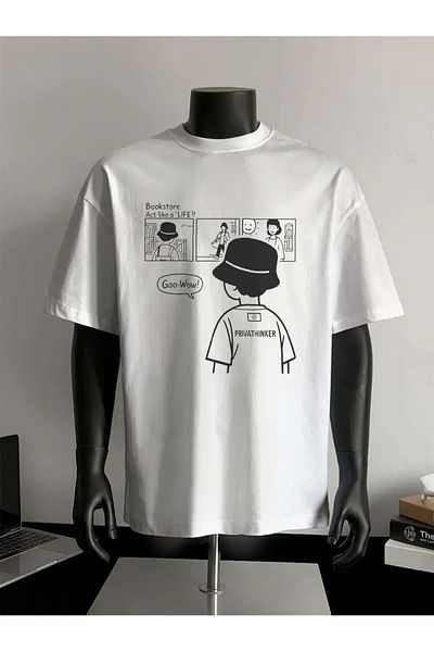 sole stories Premium Oversize Cut Short Sleeve Printed T-Shirt