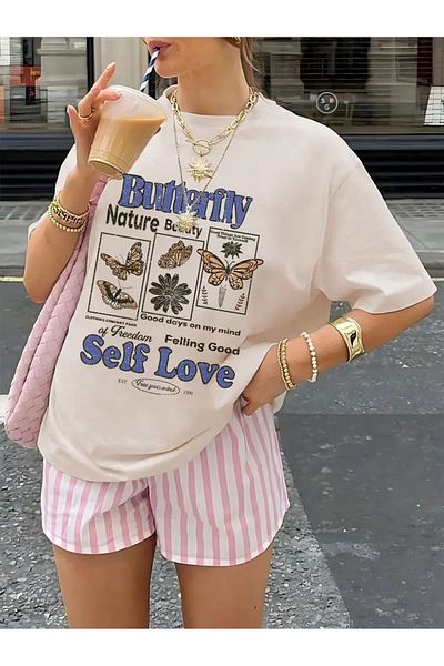 sole stories Premium Oversize Cut Short Sleeve Printed T-Shirt