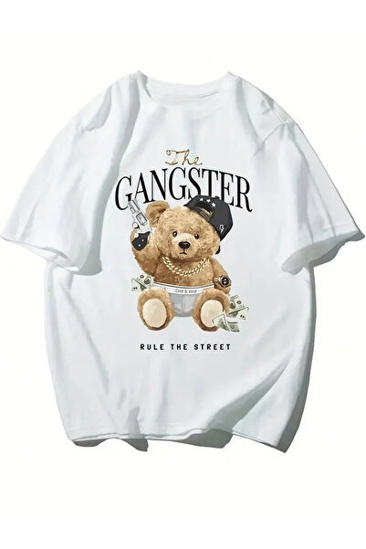 Aether تي شيرت مطبوع بأكمام قصيرة ومقاس كبير ممتاز