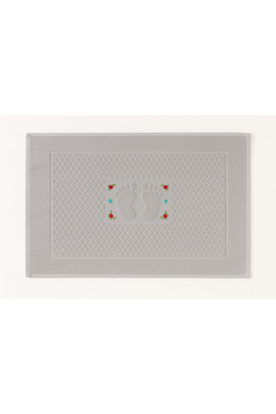 KAYABEY HOME Embroidered Foot Towel 50X70 cm – 208 Gr 100% Cotton Single Bath Towel