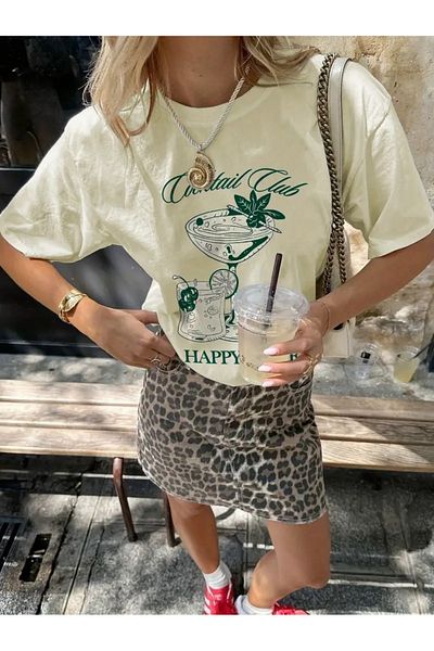 sole stories Premium Oversize Cut Short Sleeve Printed T-Shirt