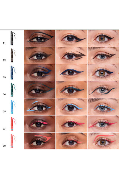 SEPHORA 12H Intense Ink Felt Liner Classic Line - Yoğun ve Hassas Keçe Uçlu Eyeliner, 12 Saat Sabit Kalıcı