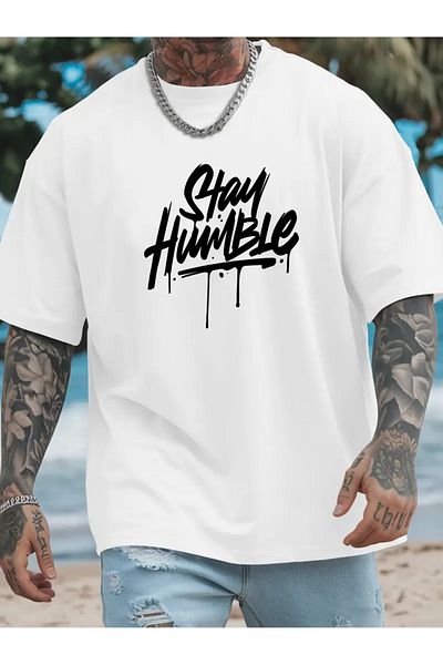Bengi Clothing Premium Oversize Cut Short Sleeve Printed T-Shirt