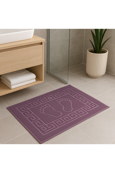 KAYABEY HOME 50X70 Foot Towel 100% Cotton – Embossed Patterned