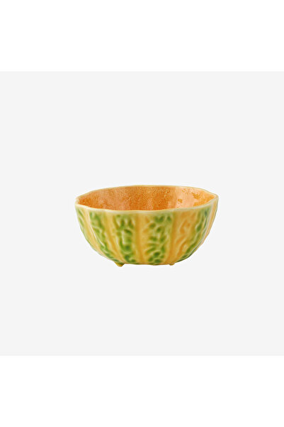 Bordallo Pinheiro Pumpkin Yellow Ceramic Serving Bowl 16 cm