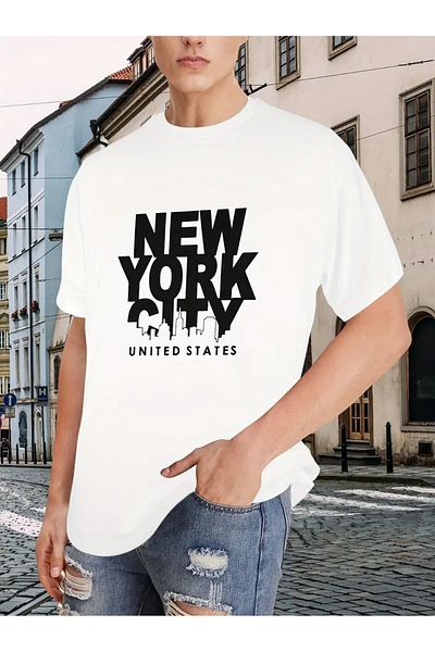 Bengi Clothing Premium Oversize Cut Short Sleeve Printed T-Shirt