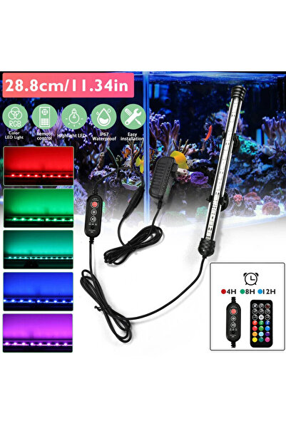 choice2 28.8cm EU Aquarium 21 LED Light Remote Control Diving Lamp Plant Grow...
