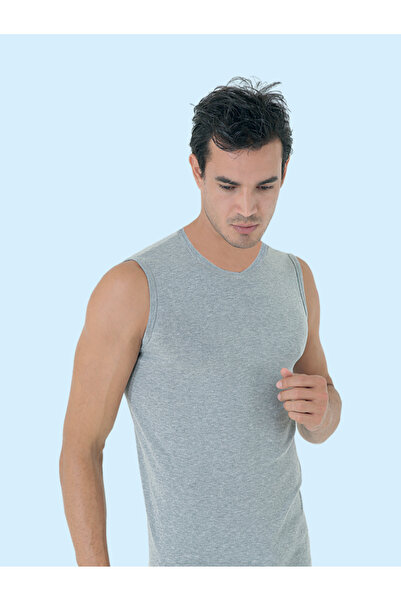 Generic Brand CEYLANOĞLU 100% COTTON MEN'S RIBANA V-NECK ZERO SLEEVE ATHLETE ...