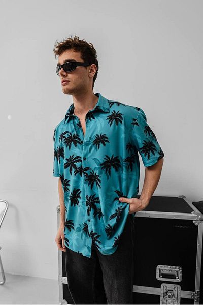 SENTİNEL WEAR Tommy Verce. Palm Patterned Premium Shirt