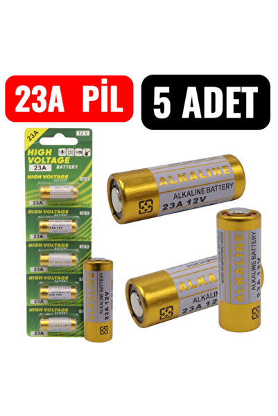 nelerbulurum 5 adet 23a 12v Pil Kısa kalın Kalem Alarm Kumandası Pili