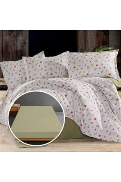 Ralex Ranforce 100% Cotton bed linen with mattress cover 140/160 cm x 200 cm, duvet 200 x 230 cm,