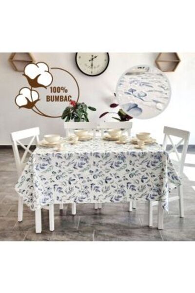 Ralex Șervețel facial anti-murdar 100% bumbac Diametru 160 cm, frunze albastr...