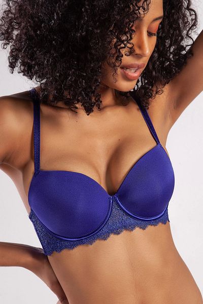 Beruflic Golshan Garland Big Size Plunge Bra, Saks Blue Comfort and Stylish Bra