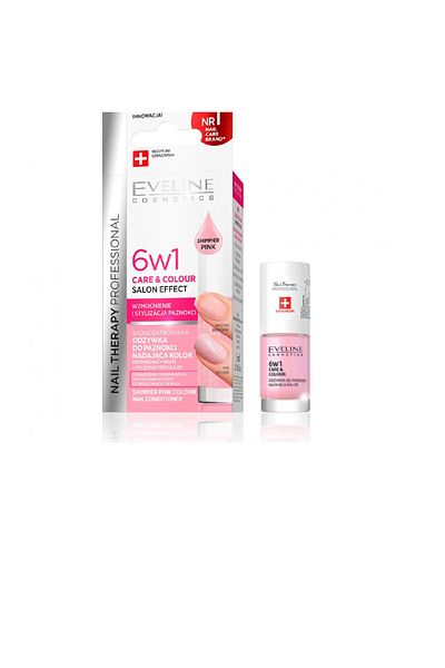 Eveline Tratament unghii de intarire, 5 ml, Shimmer Pink