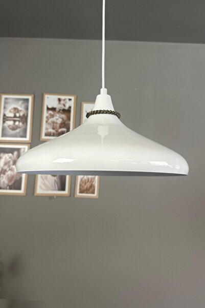 Bamyum Champion Beyaz iç Beyaz Sezar Başlık Tekli Avize Sarkıt Salon Cafe But...