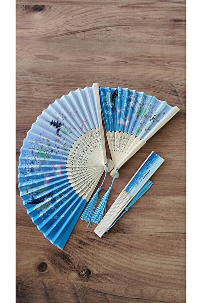 aysa stil Ahşap desenli yüksek kaliteli Japon bambu yelpazesi