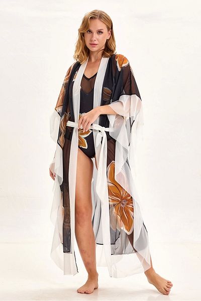 Beruflic Argento 2153-2061 Belted Kaftan