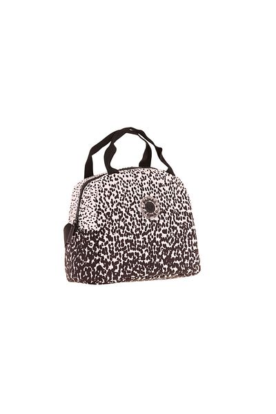 KAUKKO Cutie de prânz specială cu imprimeu cu puncte negre pentru fete (izolată termic) (K9079)