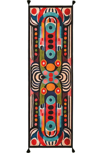 Cool Halı Lumina Siyah Yolluk Dekoratif Püsküllü Yumuşak Yüzey Yıkanabilir Mo...