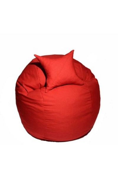 Pufrelax Set Fotoliu King Size cu Perna, Material Textil - Montana Red