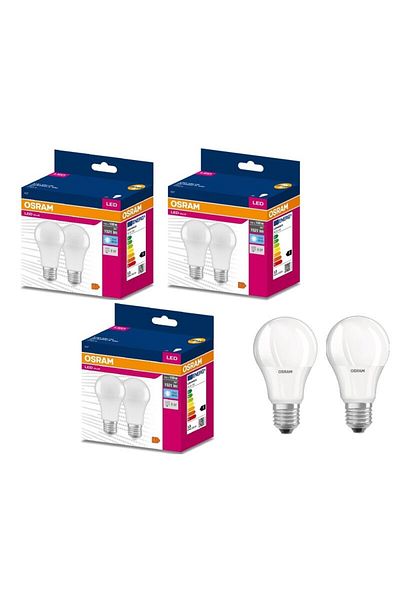 Osram Set 6 LED Bulbs, E27, 13W, Neutral Light, 4000k, 1521lm