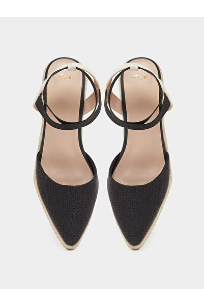 Styli Elasticated Strap Espadrille Wedge Sandals