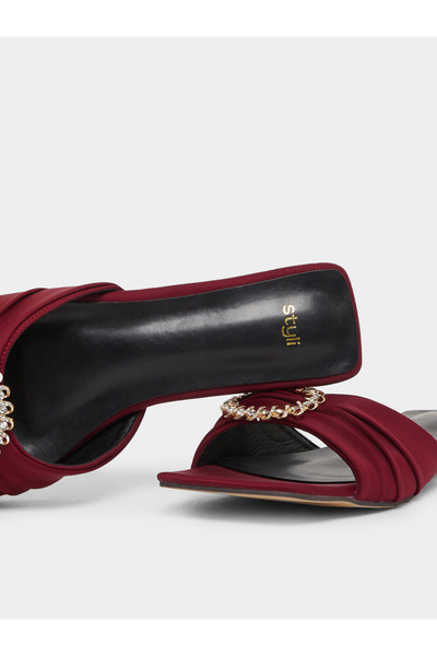 Styli Embellished Flat Sandals