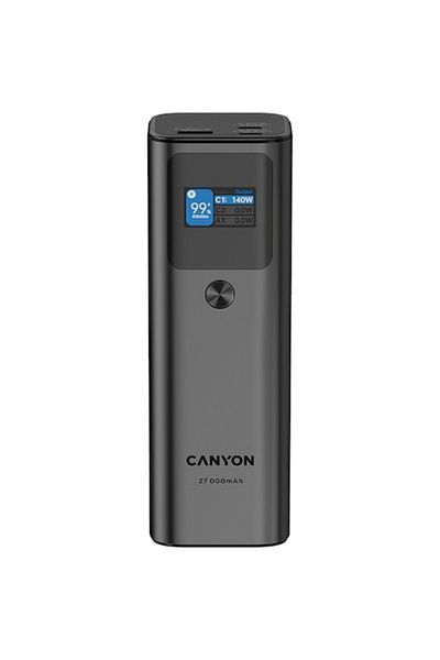 CANYON External Battery PB-2010 TFT 27000mAh 97.2Wh PD140W QC 3.0 Black