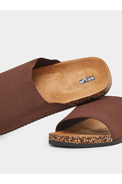 Styli Thick Band Flat Sole Slip In Sandals